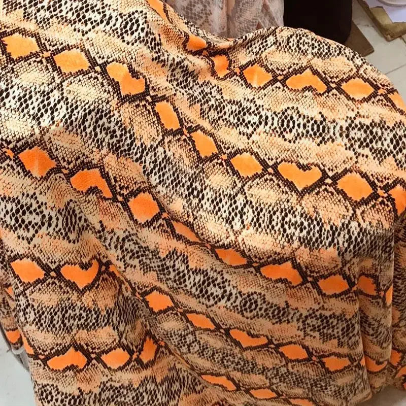 Serpentine Print Stretch Silk - Soft for Yoga Wear & Dance Clothing