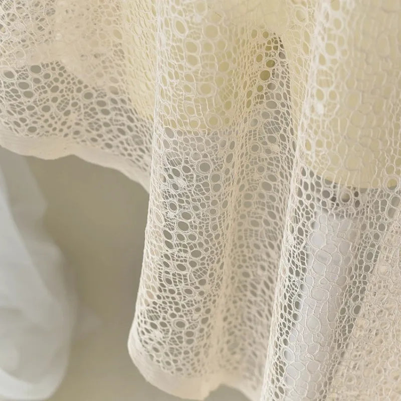 قماش دانتيل شبكي مصنوع يدويًا - فستان زفاف - مادة الفستان 130 سم