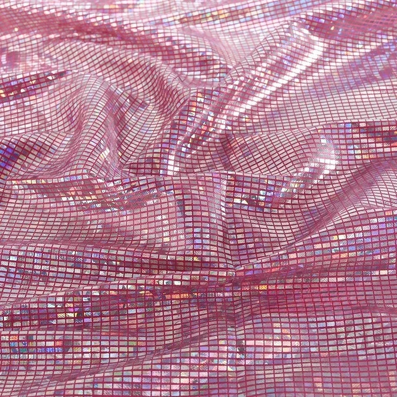 Laser Iridescent Shiny Hot Stamping Block Fabric Sewing Stage Performance Costumes Background Decoration Designer Fabric