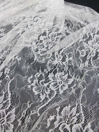 Vestido de novia con bordado de lentejuelas, encaje blanco cosido, encaje hecho a mano, material de bricolaje, accesorio de diseñador