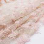 Three Dimensional Feather Embroidery Lace Fabric For Handmade Evening Gown Wedding Dress DIY High End Women Clothing Material