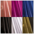 قماش مطاطي محبوك مجعد لامع بخطوط ذهبية وفضية لامعة مناسب لفستان زفاف ضيق وأزياء راقية