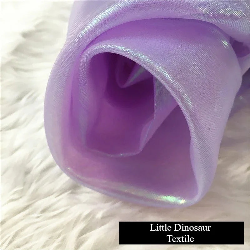 شبكة سيمفونية مشفرة، خيوط زجاجية، نسيج مسطح ملون، خيوط حرير لامعة، ملابس، ديكورات زفاف، ملابس أطفال، قماش زفاف