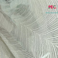 Feather Pattern Beaded Embroidered Tulle - Elegant for Wedding Dress & Evening Gown