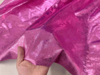 Pink Glossy Elastic Suede Evening dress Fabric - Soft Stretch Material 150cm