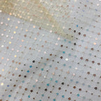 Mesh Lace Checkered Sequin Embroidery - Wedding Stage Costume DIY Fabric