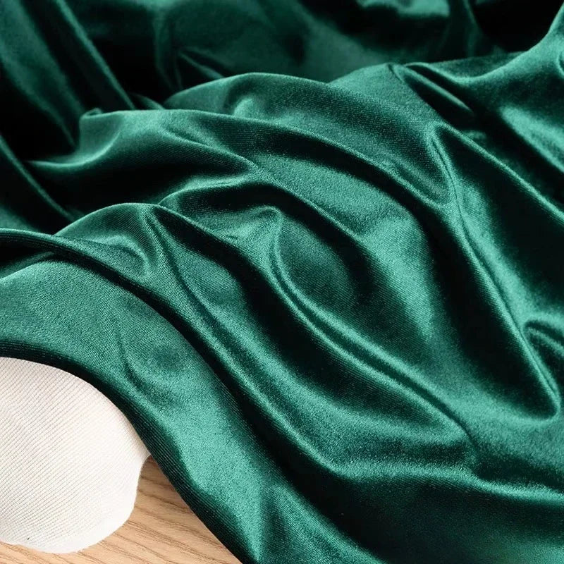 قماش مخملي لامع مرن ناعم من المخمل للخياطة فستان أريكة وسادة مفرش طاولة ستارة DIY نسيج منزلي