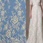 قماش الدانتيل الفرنسي مناسب لفساتين الزفاف والفساتين الرسمية وتصميمات الملابس وديكورات الستائر