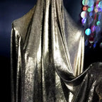 Mirror Silver Shiny Knitted Liquid Metal Texture Fabric - Water Gloss 150cm - fabric photo 2