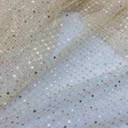 Mesh Lace Checkered Sequin Embroidery Fabric Sewing Wedding Dresses Formal Dresses Stage Costumes Background Diy Fabrics