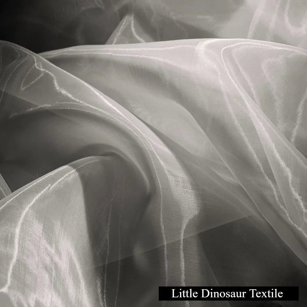 High-density Yarn Organza Fabric 5050 Matte Brocade Polyester Glass Yarn Dress Wedding Dress Women's Fabric Home Handmade