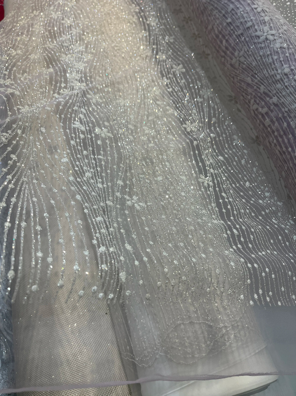 Lentejuelas de Super Hada, Ramas de Flores, Tela de Malla, Vestido de Novia, Tela de Encaje de Moda, Accesorios de Bricolaje Hechos a Mano