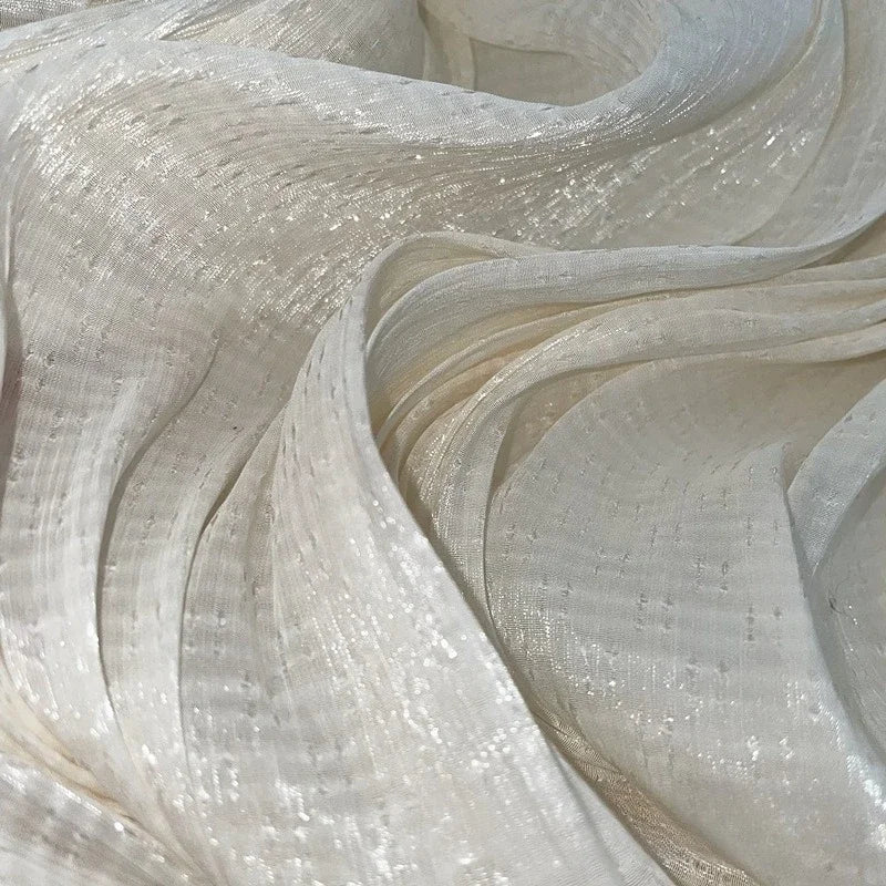 أقمشة الخياطة ملابس نسائية ملابس أطفال أورجانزا جاكار نجمة مجعدة قماش خفيف الوزن منسوجات كوتور