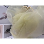 High-Density Organza Brocade - Matte Glass Yarn for Bridal & Home Crafts